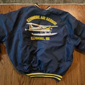 Blue and Yellow Jacket Kenmore Air Harbor Xl Vintage Washington
